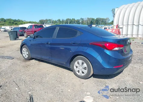 2016 Hyundai Elantra Se from USA, damaged, VIN 5NPDH4AE7GH713891